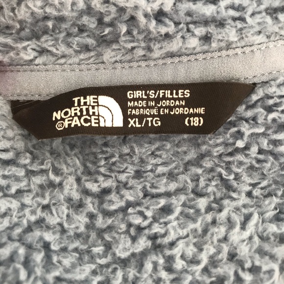 THE NORTH FACE Blue Warm Sherpa Fleece Full Zip Pockets Jacket - XL - Picture 7 of 8